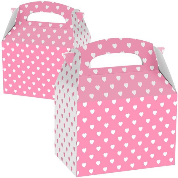 Imagens de Caja Rosa y Blanca con Corazones (1 unidad)