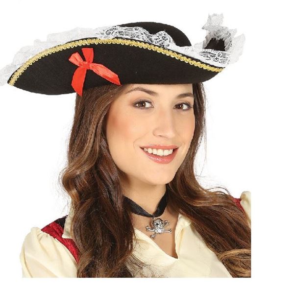 Sombrero Pirata Mujer✓ por sólo 3,15 €. Tienda Online. Envío en 24h.  . ✓. Artículos de decoración para Fiestas.