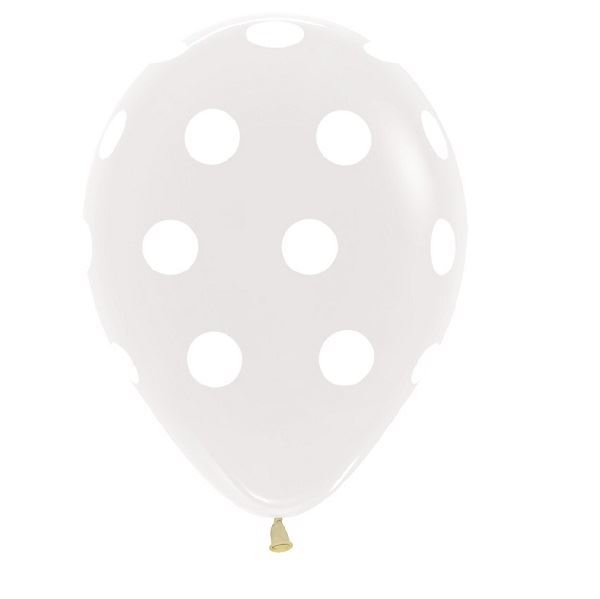Imagen de Globos Cristal Lunares Blancos (12)