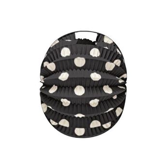 Imagen de Farolillo Negro Lunares Blancos 22cm