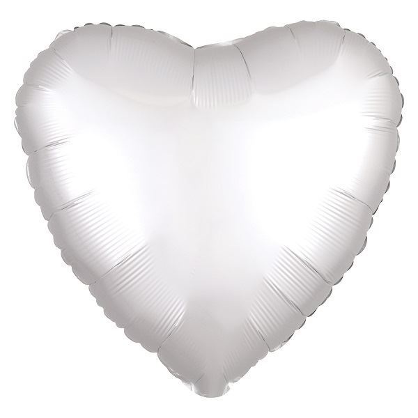Picture of Globo Corazón Blanco Satín (43cm)