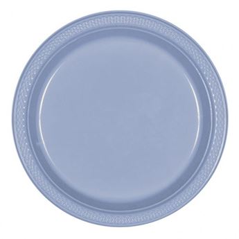 Imagen de Platos Azul Claro plástico 23cm (10 unidades)