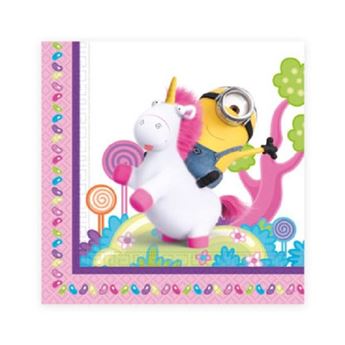 Picture of Servilletas Minions y Fluffy papel 33cm (20 unidades)