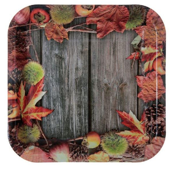 Imagen de Platos Otoño cartón 23cm (10 unidades)