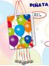 Imagen de Piñata Globos Plana Cumpleaños