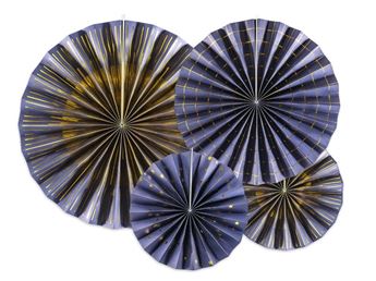 Imagen de Rosetones Azul Marino y Dorado (4 unidades)