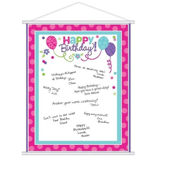 Picture of Pancarta Hoja de Firmas Rosa y Verde