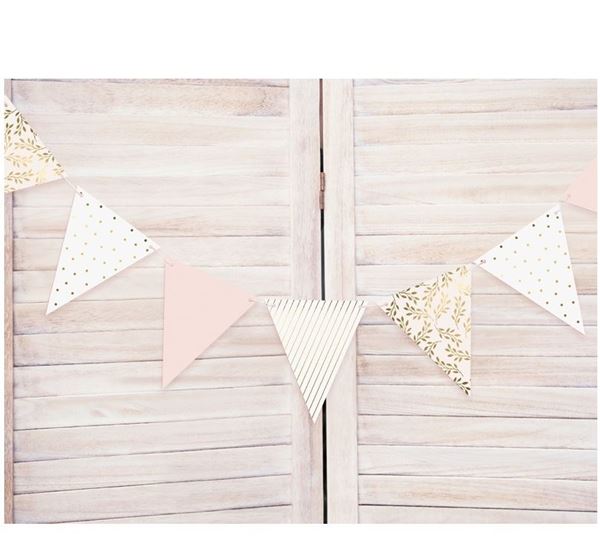 Imagen de Banderín Mix Elegante Blanco y Dorado (2,10m)