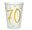 Picture of Vasos 70 Cumpleaños Blanco Dorado cartón (10 unidades)