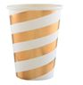 Imagen de Vasos Rayas Doradas Deluxe cartón (10)