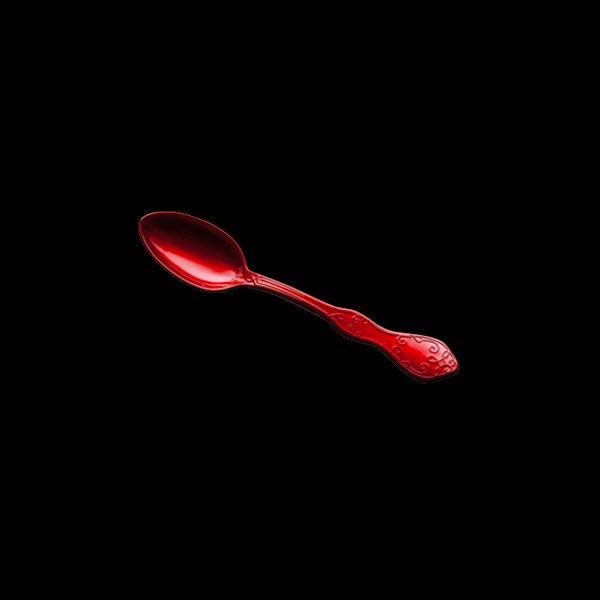 Imagen de Cucharillas Postre Rojo Perlado (10 unidades)