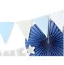 Imagen de Banderín Blanco y Azul Bebé papel (1,3m)