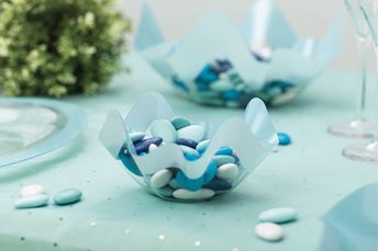 Imagen de Bol Pañuelo Borde Azul Perlado (13cm x 7cm)