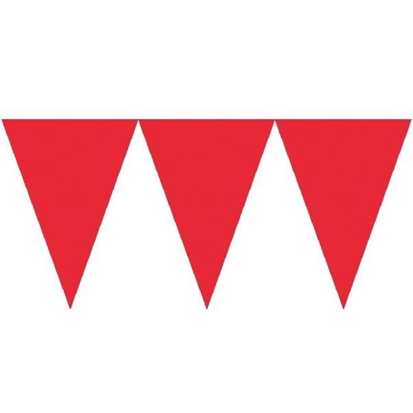 Imagen de Banderín Rojo Triángulos papel (4,5m)
