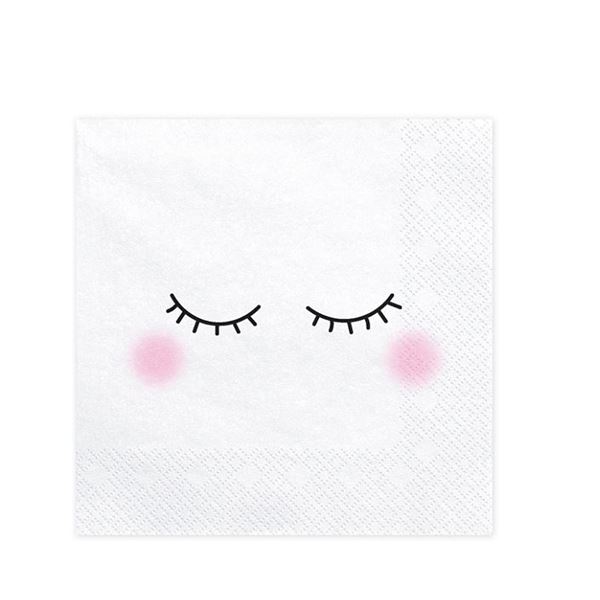 Imagens de Servilletas Pestañas Carita Feliz papel 33cm (20 unidades)