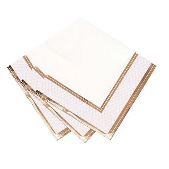 Imagens de Servilletas Rosa Dorado papel 33cm (16 unidades)