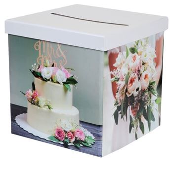 Imagen de Caja para Sobres de Boda "Mr & Mrs" – 20 x 20 cm