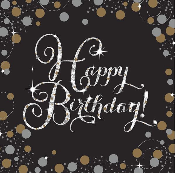 Picture of Servilletas Happy Birthday Elegante papel 33cm (16 unidades)