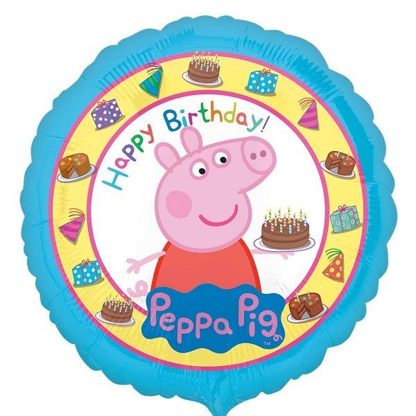 Imagen de Globo Peppa Pig Happy Bday (45cm)