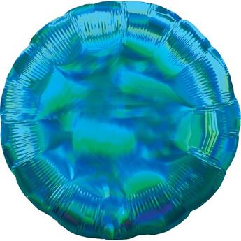 Imagens de Globo Círculo Azul Iridiscente (45cm)