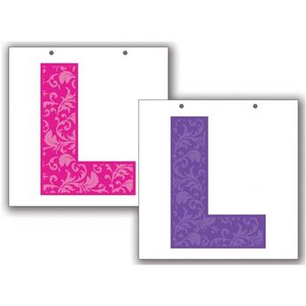 Picture of Cartel "L" Novel de Color Rosa Despedida