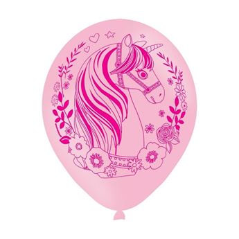 Imagens de Globos Unicornio Mágico Rosas Látex (6 unidades)