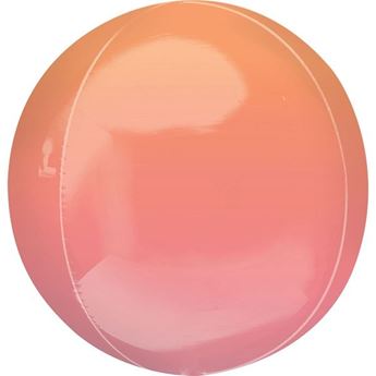 Imagen de Globo dos tonos rojo & naranja esférico (1)