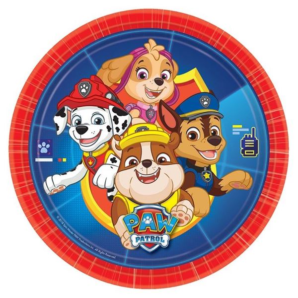 Imagen de Platos de Patrulla Canina cartón 23cm (8 unidades)