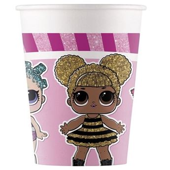 Imagen de Vasos LOL Surprise Glitter cartón (8 unidades)