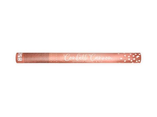 Picture of Cañón de Confeti Corazones Rosa Dorado (60cm)