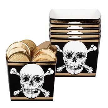 Imagens de Boles de Pirata Calavera cartón (6 uds.)