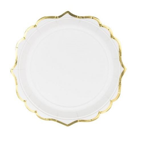 Vajillas blancas con dorado online