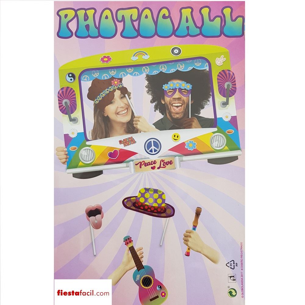 Marco Photocall Hippie con Accesorios✔️ por sólo 6,71 €. Envío