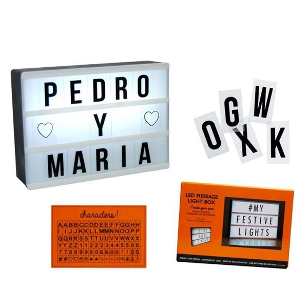 Lightbox Caja de Letras con Luz (15x10cm)✔️ por sólo 6,26