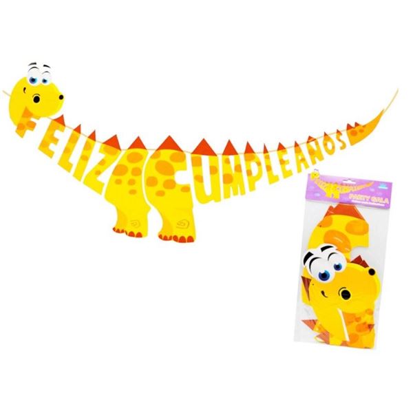 Imagens de Guirnalda Dinosaurio Feliz Cumpleaños (2,20m)