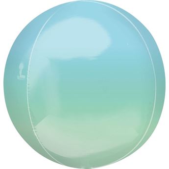 Imagen de Globo Azul & Verde Esférico Orbz (38cm)