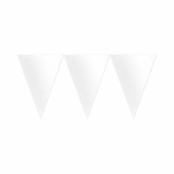 Imagen de Banderín Blanco Triángulos papel (4,5m)