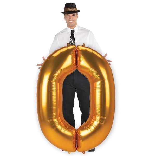 Imagens de Globo Número 0 Dorado Extra-grande (134cm)