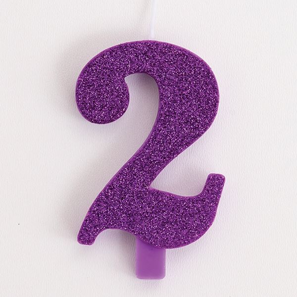 Imagens de Vela 2 Morada Glitter