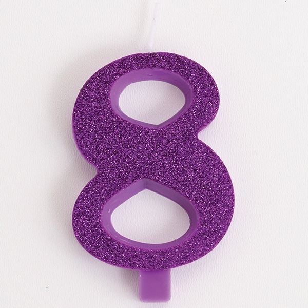 Picture of Vela 8 Morada Glitter