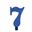 Imagen de Vela 7 Azul Glitter