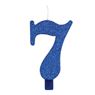 Imagen de Vela 7 Azul Glitter