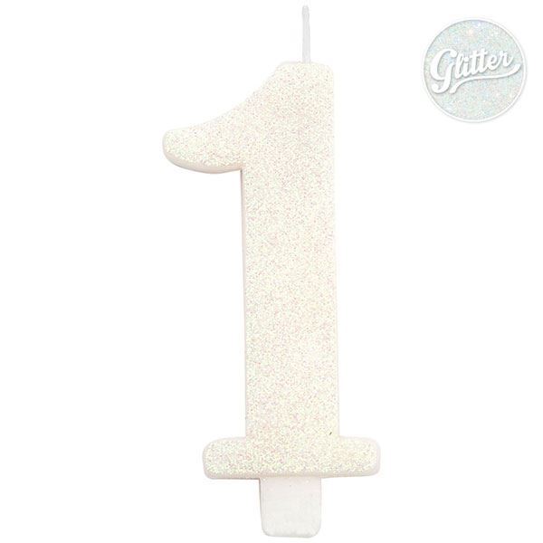 Imagens de Vela 1 Blanca Glitter