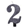 Imagen de Vela 2 Negra Glitter