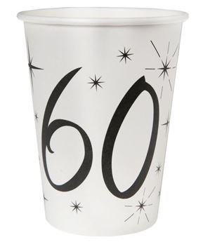Imagen de Vasos 60 Cumpleaños cartón (10 unidades)