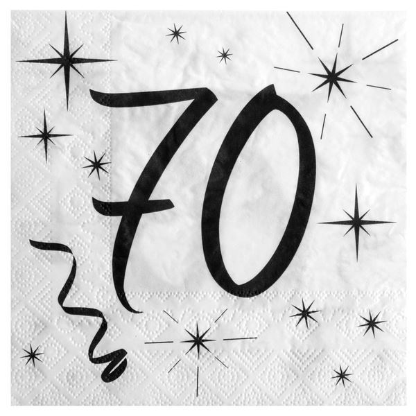 Imagen de Servilletas 70 Cumpleaños papel (20)