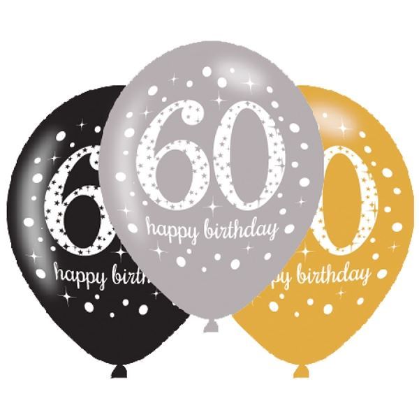 Globos 60 Años Elegantes (6 uds.)✓ por sólo 2,07 €. Tienda Online