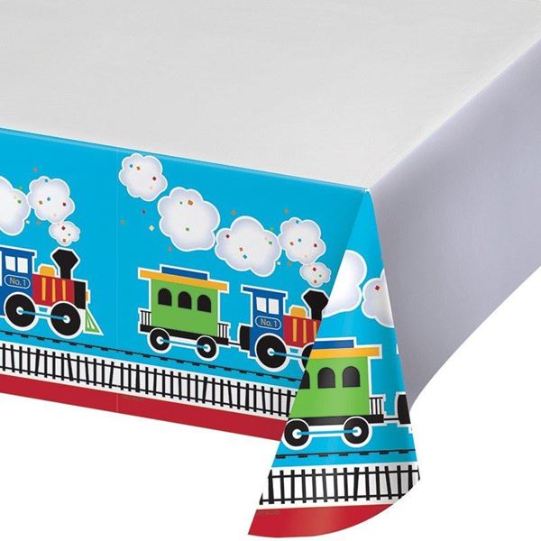 Imagen de Mantel Tren Todos a Bordo plástico