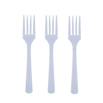 Imagens de Tenedores Azul Pastel Reutilizables (10 uds.)