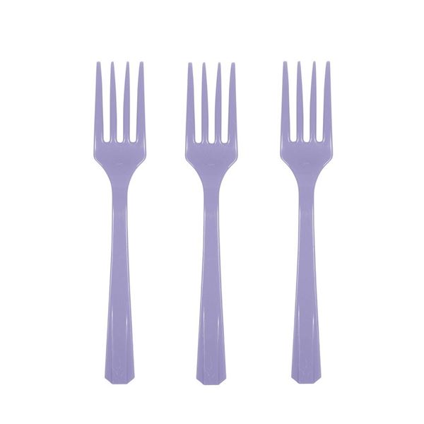 Imagen de Tenedores Morado Claro Reutilizables (10 uds.)
